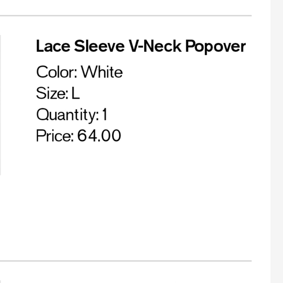 Express NWT lace sleeve v neck popover - Picture 2 of 6